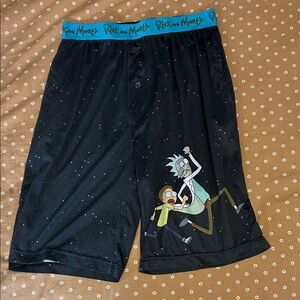 Rick and Morty Black Lounge Shorts